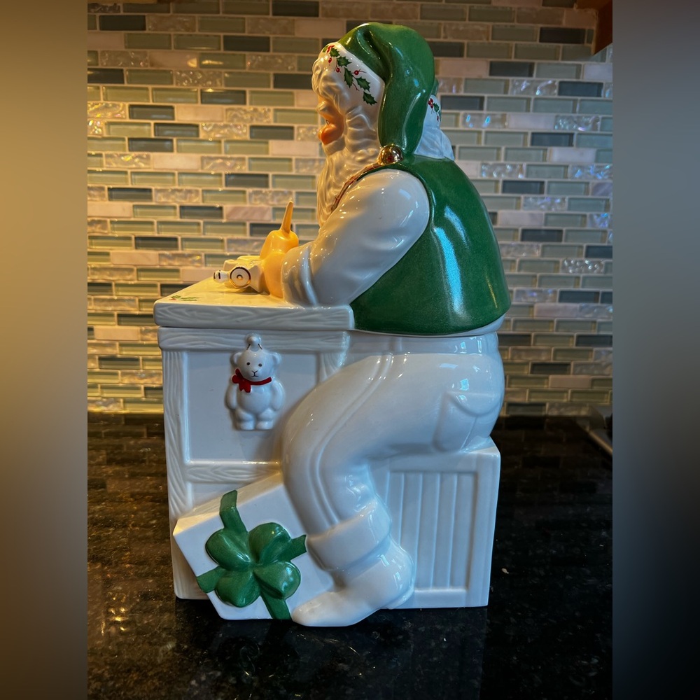 Lenox Santa Workbench Cookie Jar - Picture 3 of 9